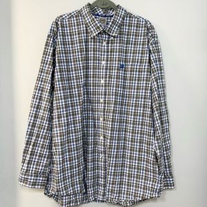 Cinch Western Shirt Mens XXL Blue Black Long-Sleeve Button Down Geometric